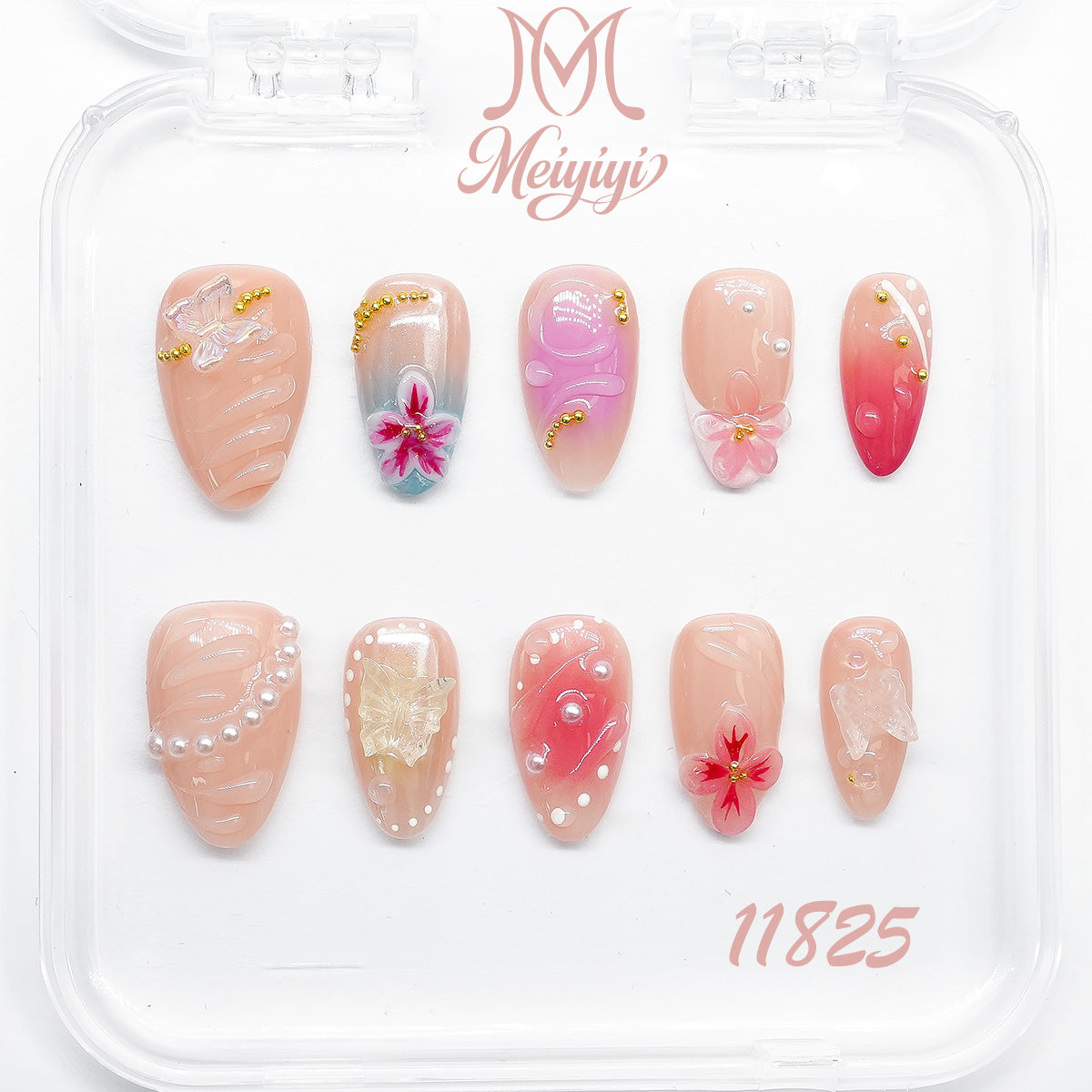 11825-MYY's designer original high-end design customized luxury hand-painted wearable nail art
