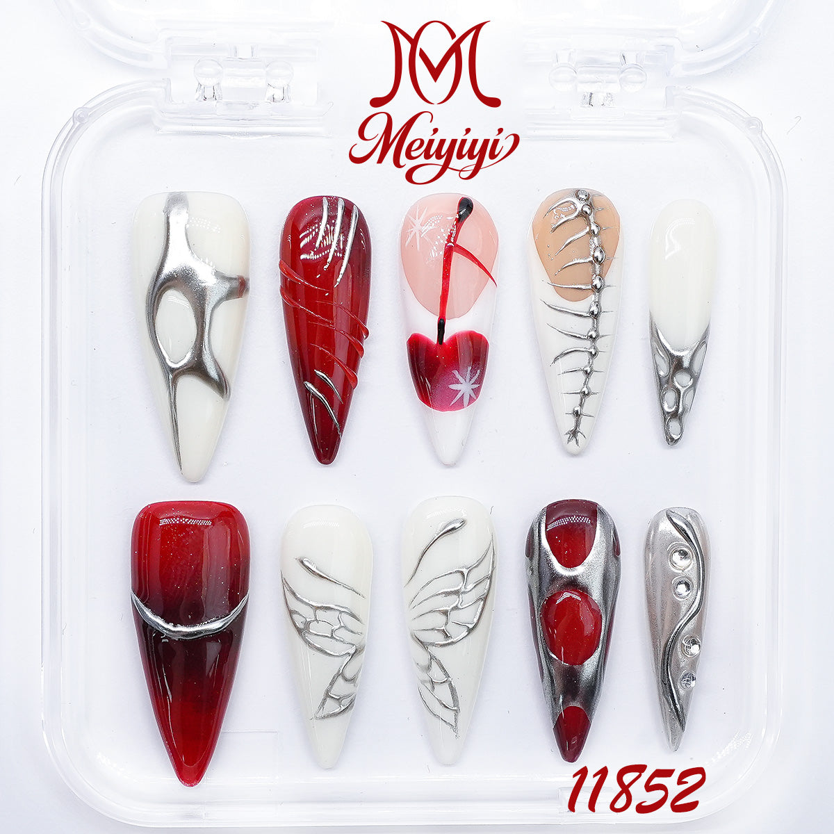 11852-MYY's designer original high-end design customized luxury hand-painted wearable nail art
