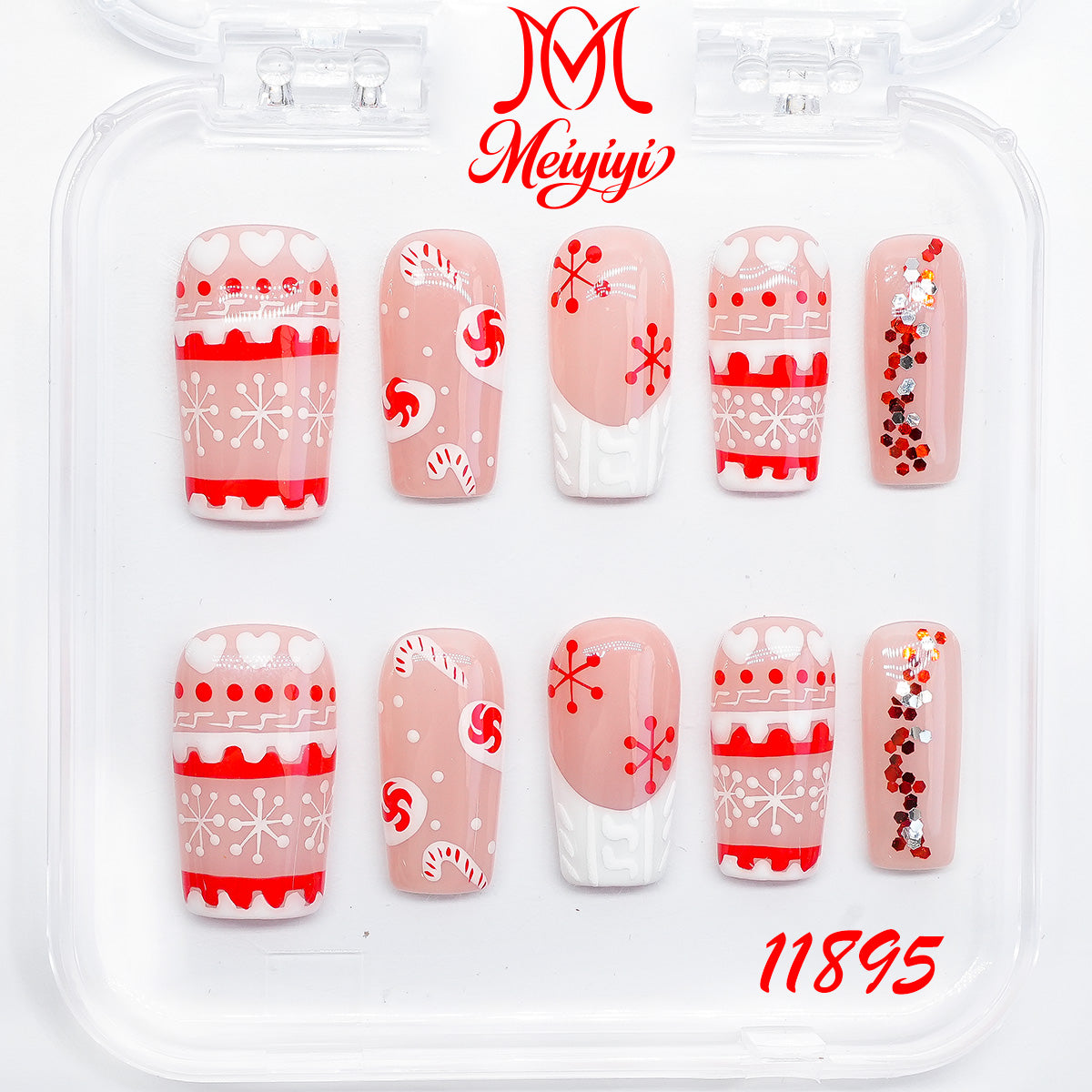 11895-MYY's designer original high-end design customized luxury hand-painted wearable nail art