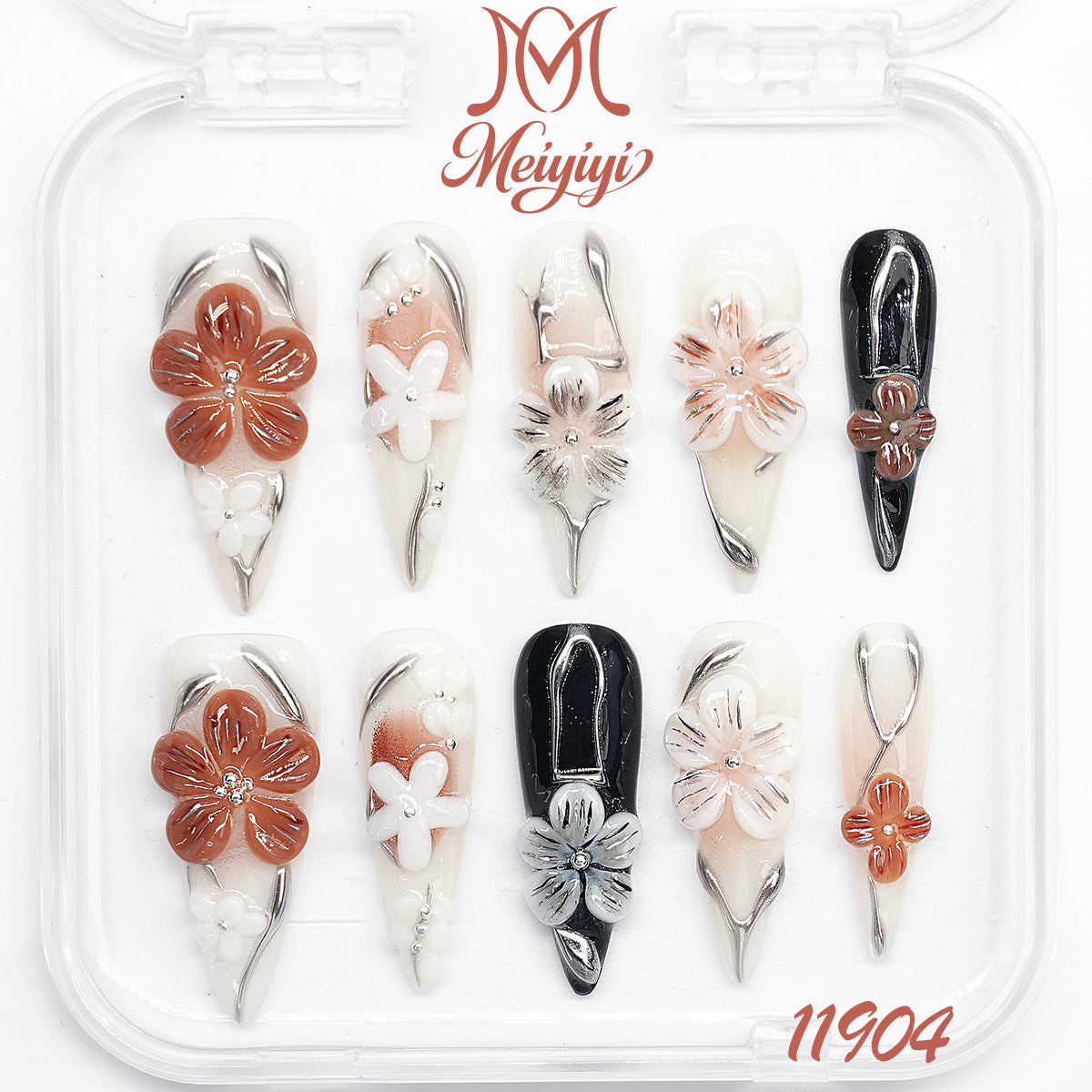 11904-MYY's designer original high-end design customized luxury hand-painted wearable nail art