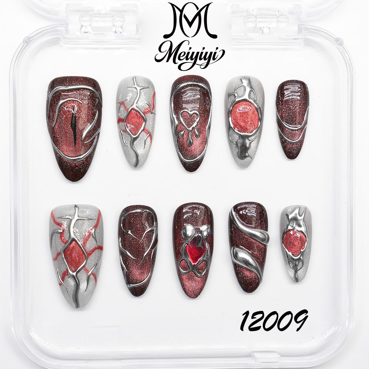 12009-MYY's designer original high-end design customized luxury hand-painted wearable nail art