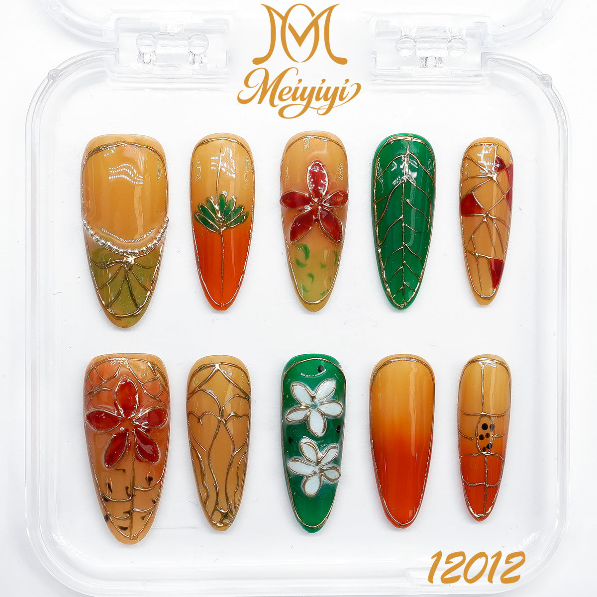 12012-MYY's designer original high-end design customized luxury hand-painted wearable nail art