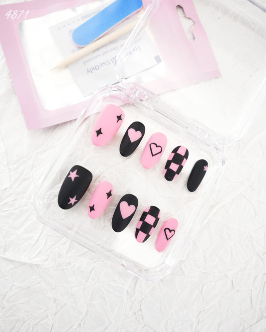 4871-MYY's designer original high-end design customized luxury hand-painted wearable nail art