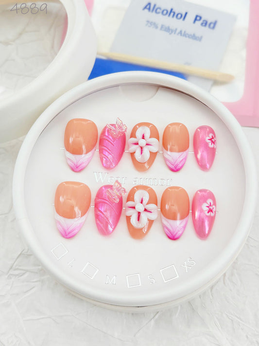 4889-MYY's designer original high-end design customized luxury hand-painted wearable nail art
