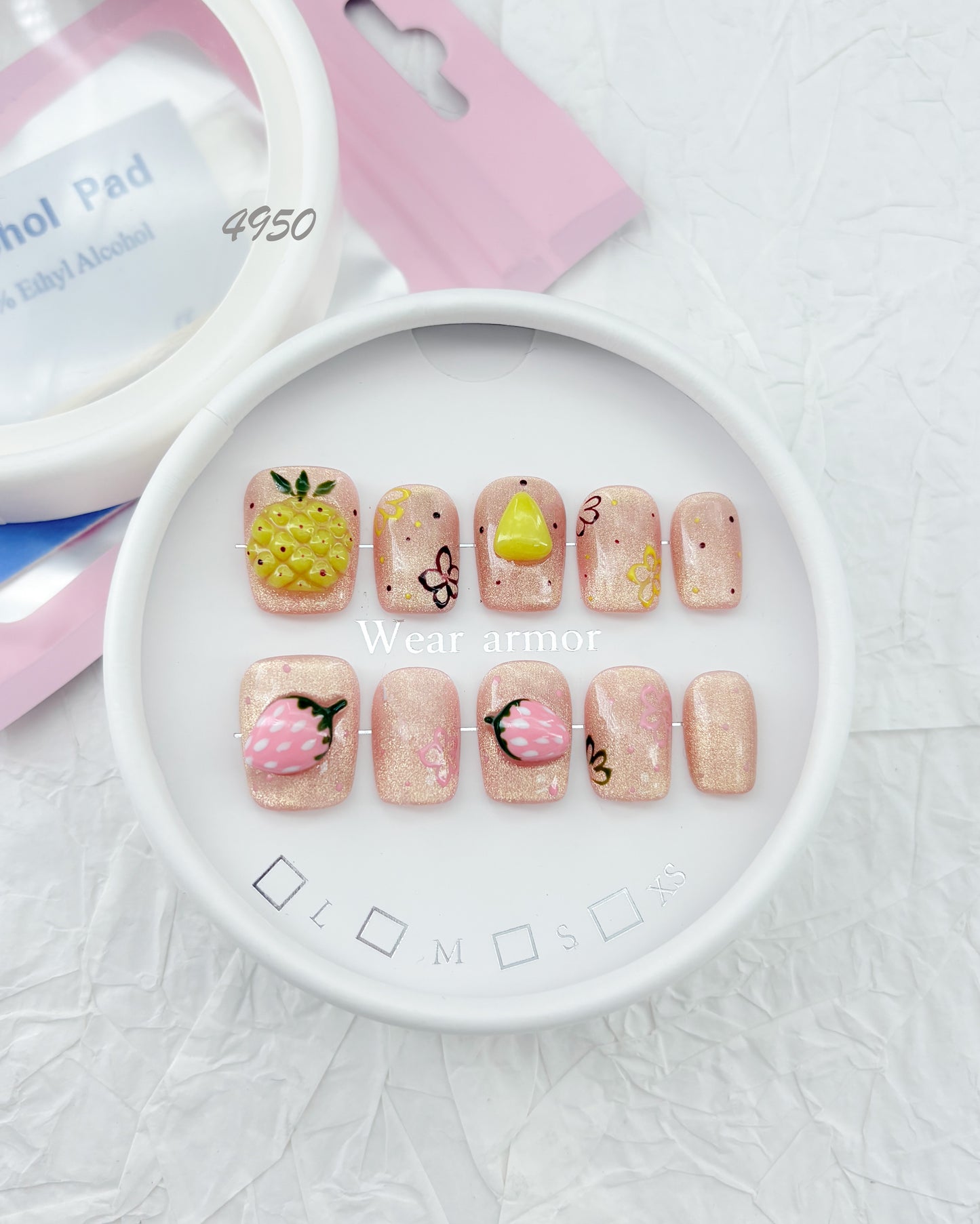 4950-MYY's designer original high-end design customized luxury hand-painted wearable nail art