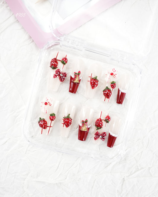 4955-MYY's designer original high-end design customized luxury hand-painted wearable nail art