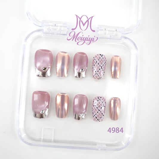 4984-MYY's designer original high-end design customized luxury hand-painted wearable nail art
