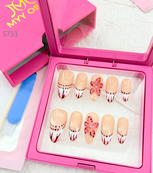 5733-MYY's designer original high-end design customized luxury hand-painted wearable nail art