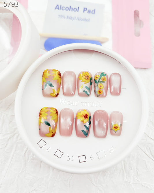 5793-MYY's designer original high-end design customized luxury hand-painted wearable nail art