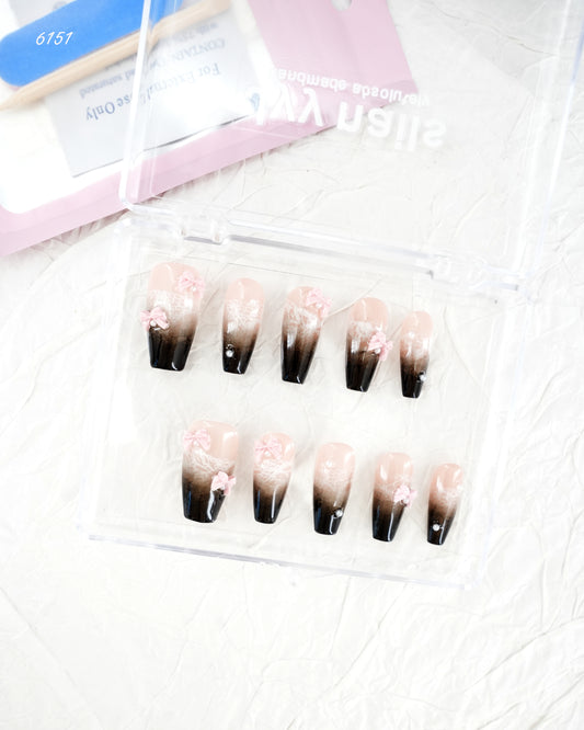 6151-MYY's designer original high-end design customized luxury hand-painted wearable nail art