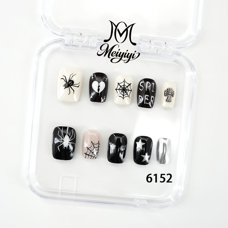 6152-MYY's designer original high-end design customized luxury hand-painted wearable nail art