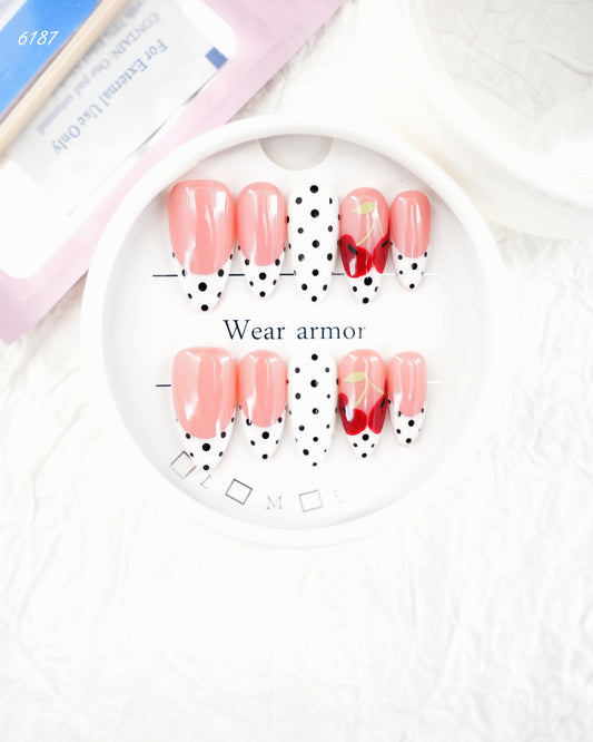 6187-MYY's designer original high-end design customized luxury hand-painted wearable nail art