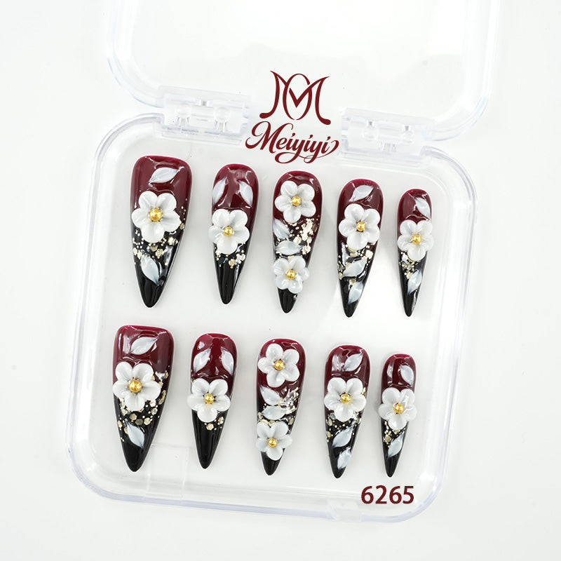 6265-MYY's designer original high-end design customized luxury hand-painted wearable nail art