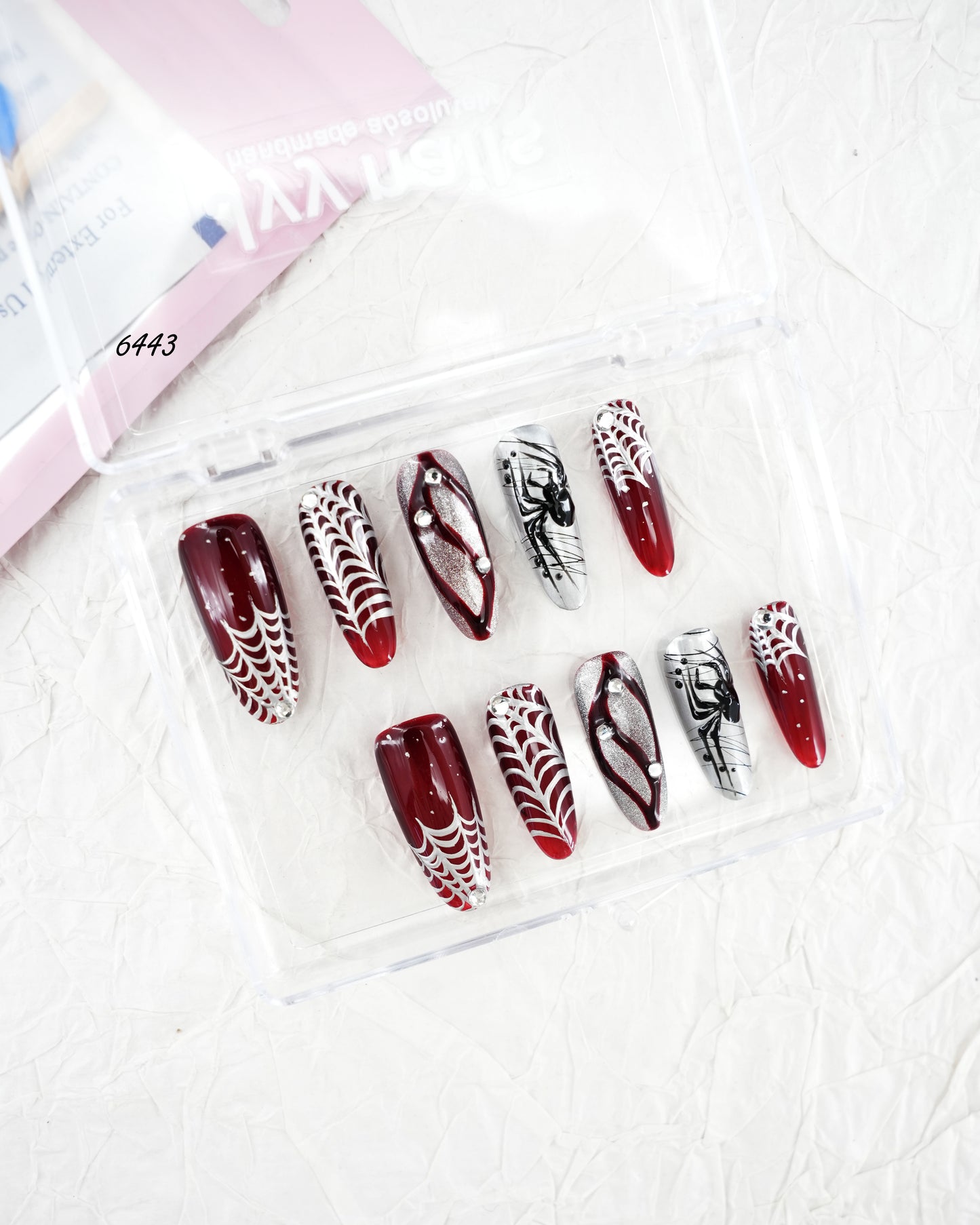 6443-MYY's designer original high-end design customized luxury hand-painted wearable nail art