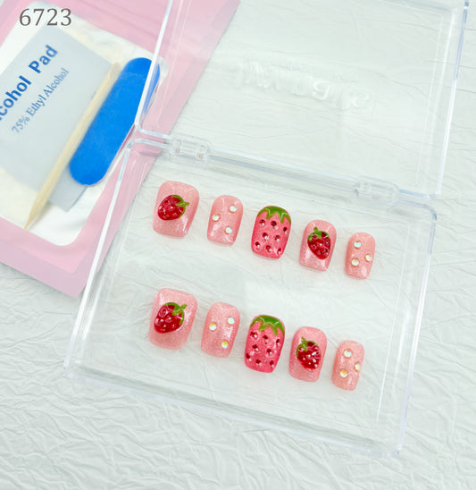 6723-MYY's designer original high-end design customized luxury hand-painted wearable nail art