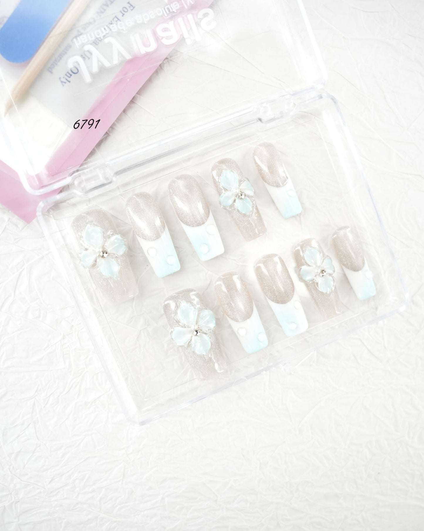 6791-MYY's designer original high-end design customized luxury hand-painted wearable nail art