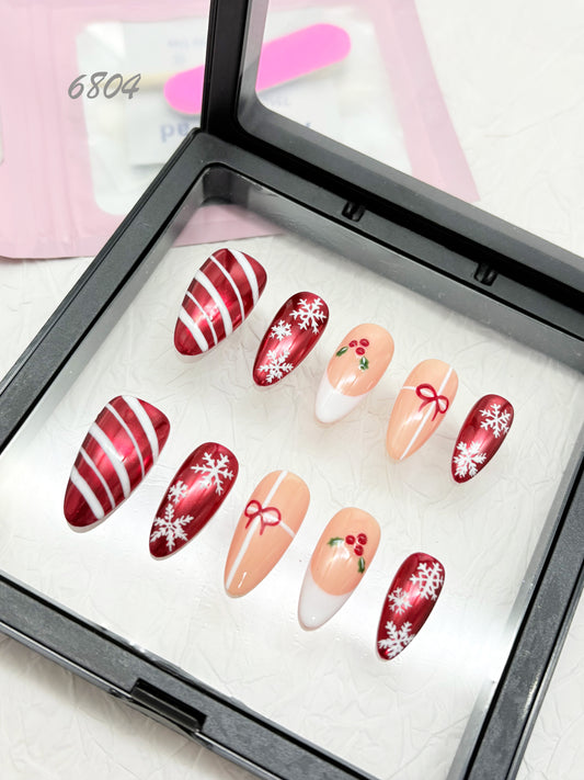 6804-MYY's designer original high-end design customized luxury hand-painted wearable nail art