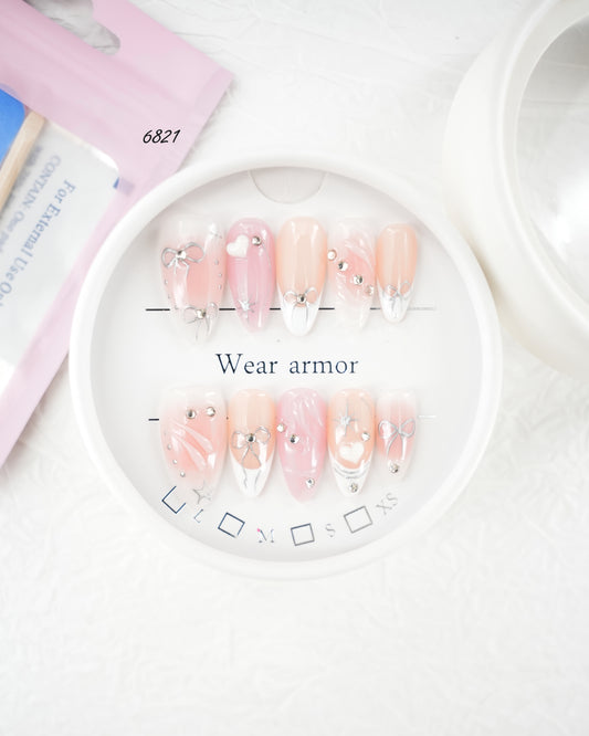 6821-MYY's designer original high-end design customized luxury hand-painted wearable nail art