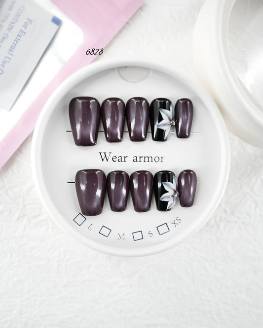 6828-MYY's designer original high-end design customized luxury hand-painted wearable nail art