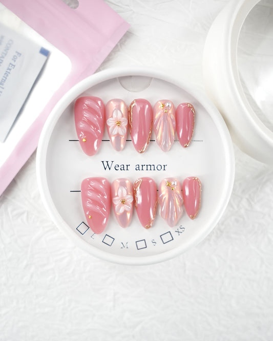 6832-MYY's designer original high-end design customized luxury hand-painted wearable nail art