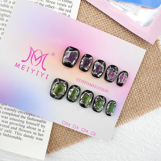 6836-MYY's designer original high-end design customized luxury hand-painted wearable nail art