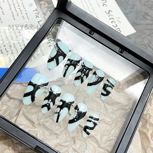 6854-MYY's designer original high-end design customized luxury hand-painted wearable nail art