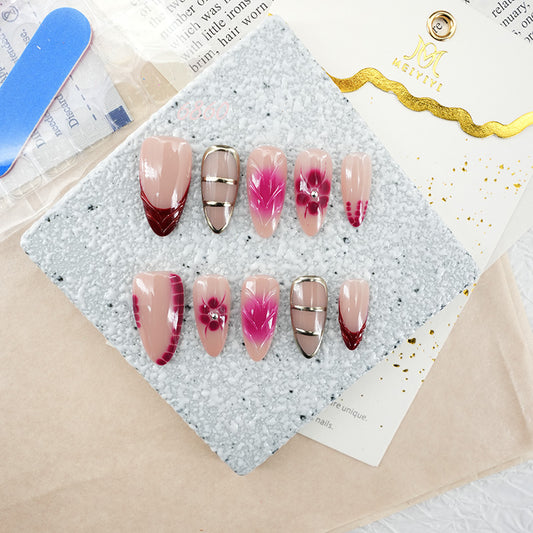 6860-MYY's designer original high-end design customized luxury hand-painted wearable nail art