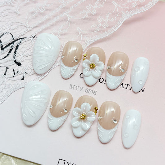 6891-MYY's designer original high-end design customized luxury hand-painted wearable nail art