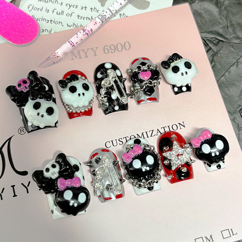 6900-MYY's designer original high-end design customized luxury hand-painted wearable nail art