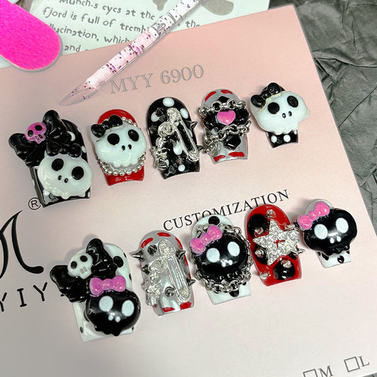 6900-MYY's designer original high-end design customized luxury hand-painted wearable nail art