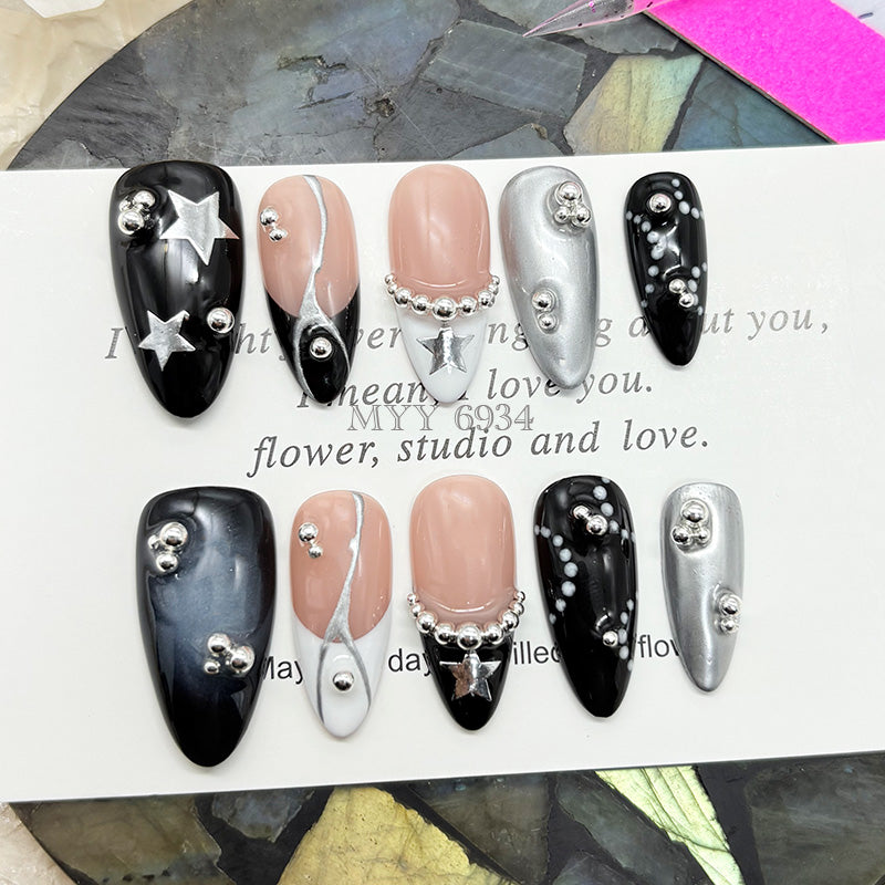 6934-MYY's designer original high-end design customized luxury hand-painted wearable nail art