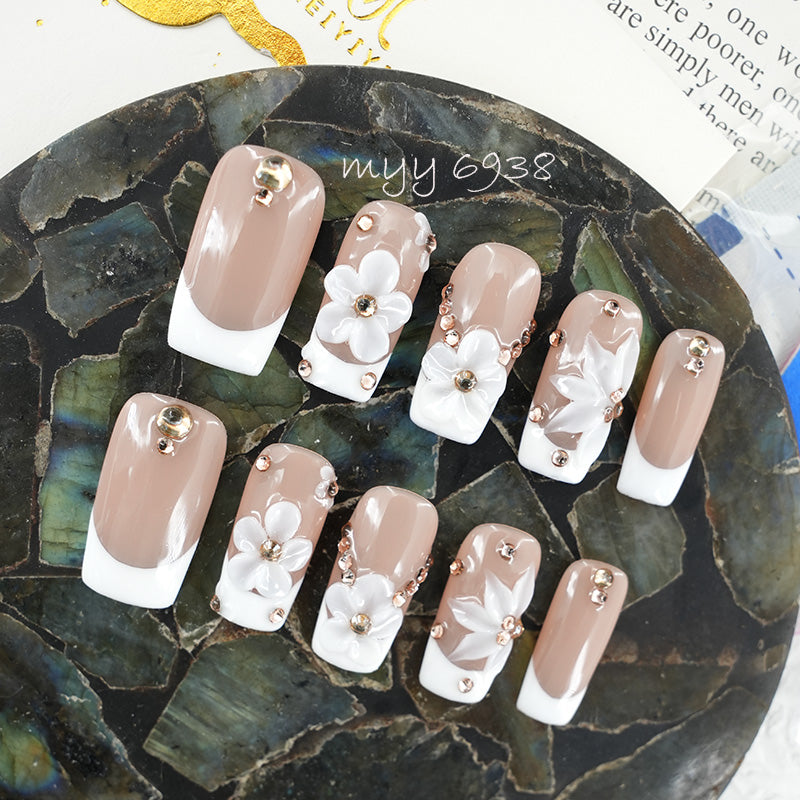 6938-MYY's designer original high-end design customized luxury hand-painted wearable nail art