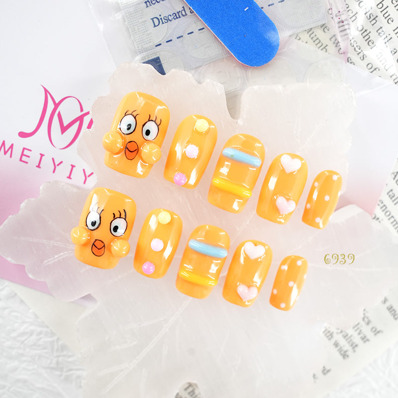 6939-MYY's designer original high-end design customized luxury hand-painted wearable nail art