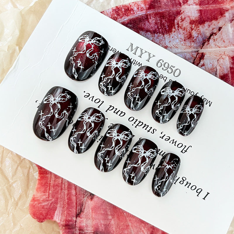 6950-MYY's designer original high-end design customized luxury hand-painted wearable nail art