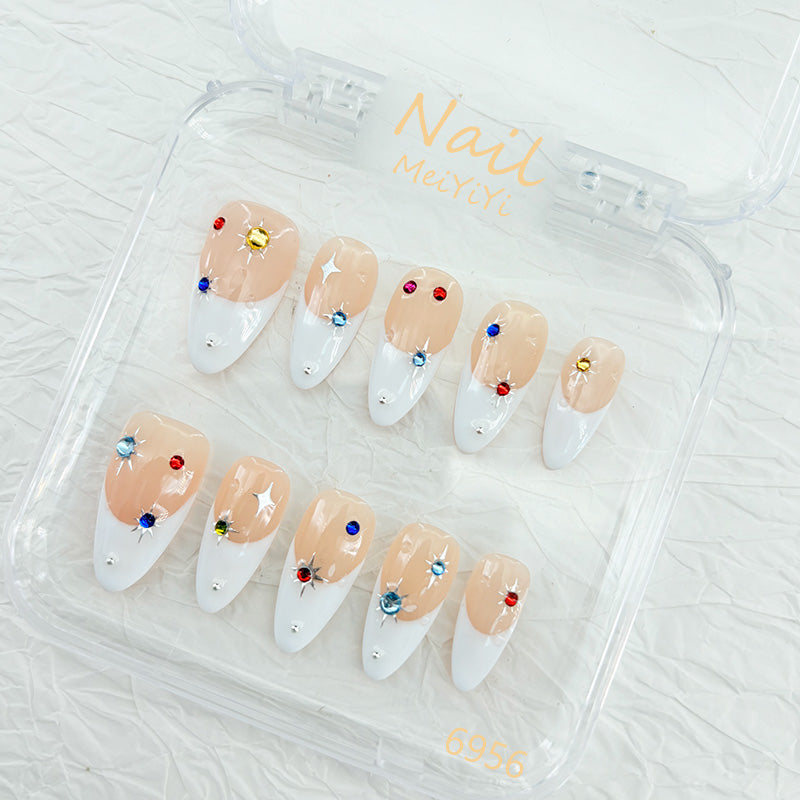 6956-MYY's designer original high-end design customized luxury hand-painted wearable nail art