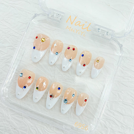 6956-MYY's designer original high-end design customized luxury hand-painted wearable nail art