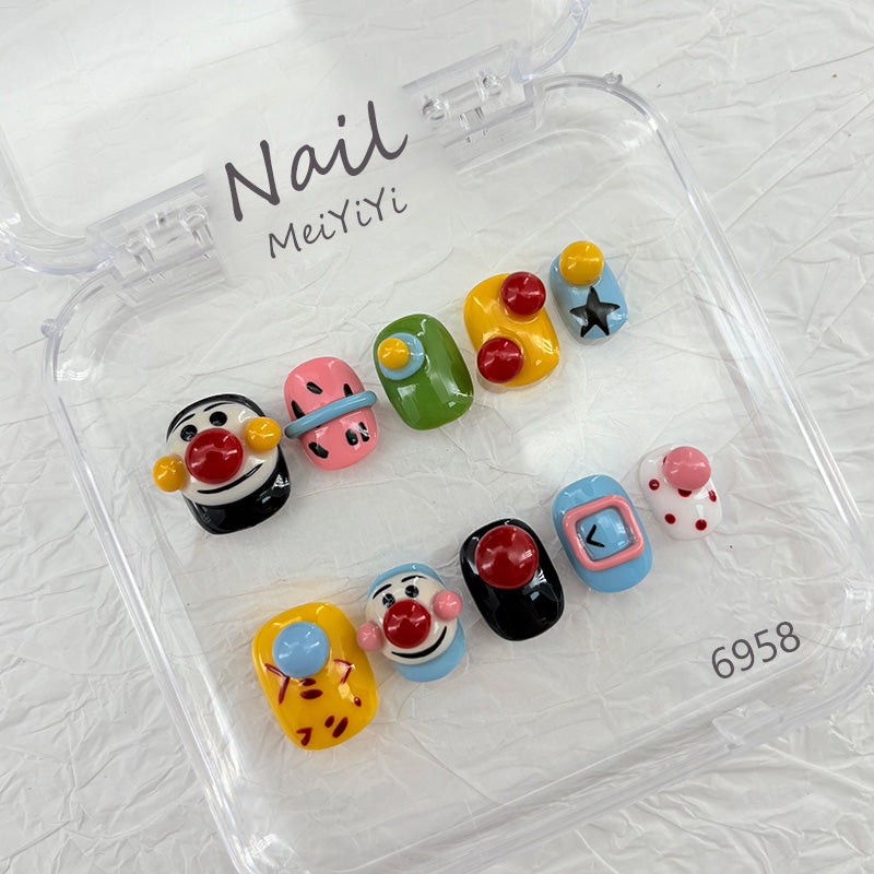 6958-MYY's designer original high-end design customized luxury hand-painted wearable nail art