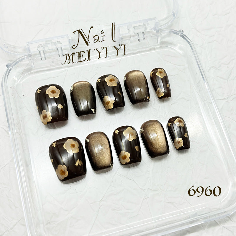 6960-MYY's designer original high-end design customized luxury hand-painted wearable nail art