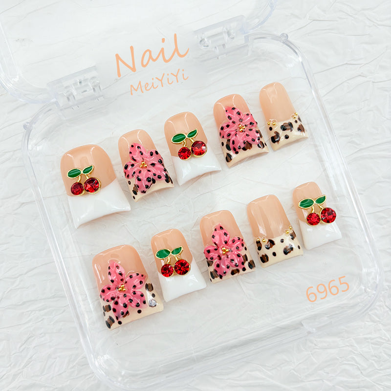 6965-MYY's designer original high-end design customized luxury hand-painted wearable nail art