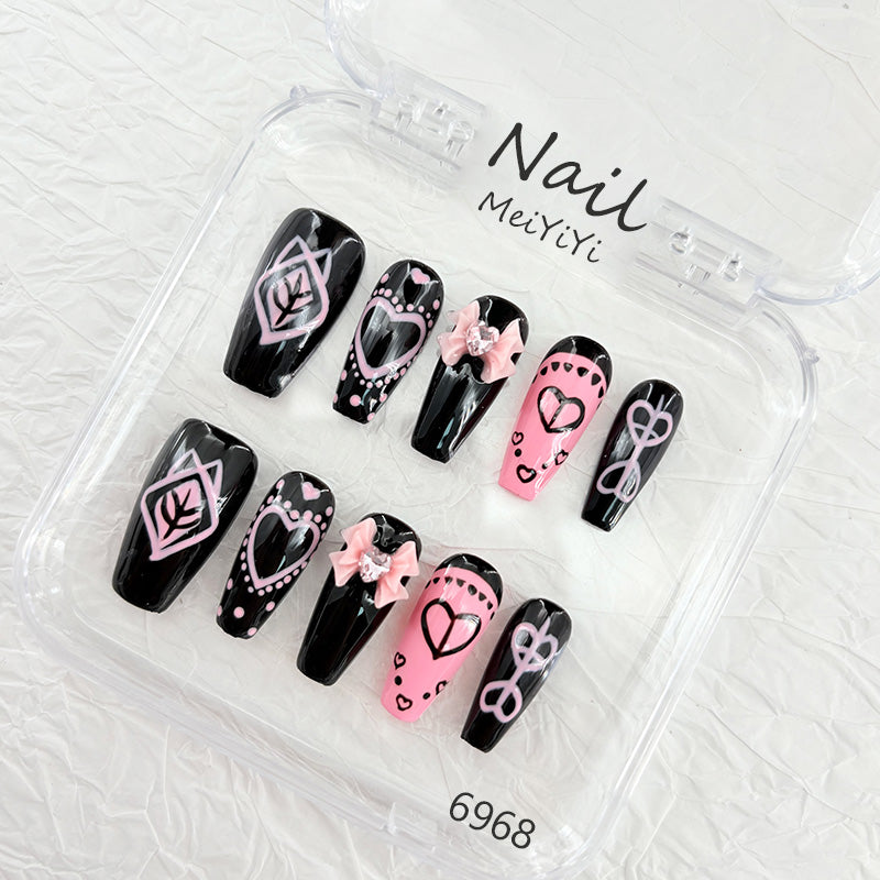 6968-MYY's designer original high-end design customized luxury hand-painted wearable nail art