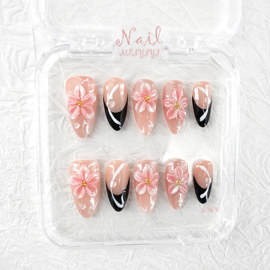 6969-MYY's designer original high-end design customized luxury hand-painted wearable nail art