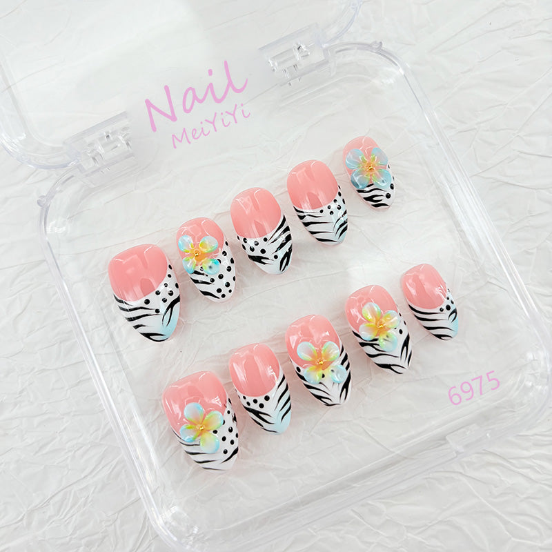6975-MYY's designer original high-end design customized luxury hand-painted wearable nail art