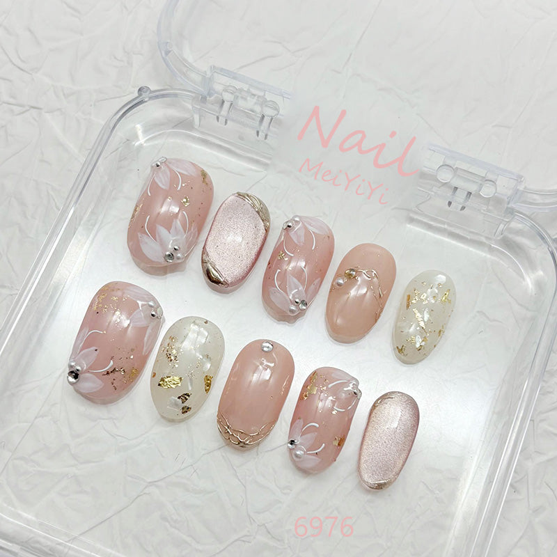 6976-MYY's designer original high-end design customized luxury hand-painted wearable nail art