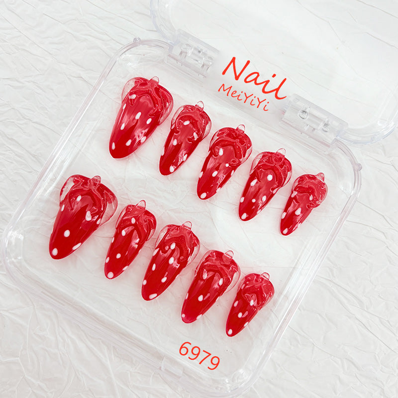 6979-MYY's designer original high-end design customized luxury hand-painted wearable nail art