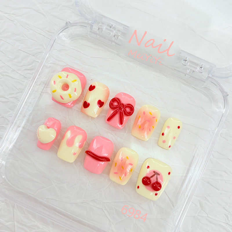 6984-MYY's designer original high-end design customized luxury hand-painted wearable nail art