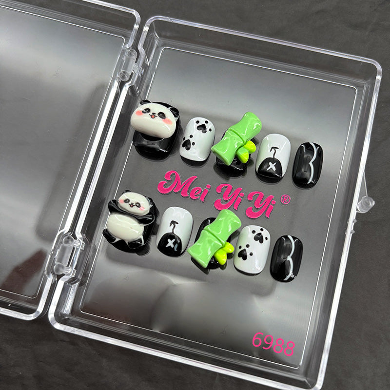 6988-MYY's designer original high-end design customized luxury hand-painted wearable nail art