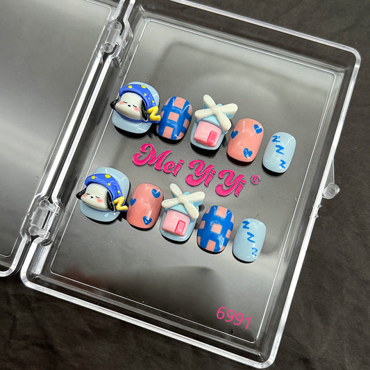 6991-MYY's designer original high-end design customized luxury hand-painted wearable nail art