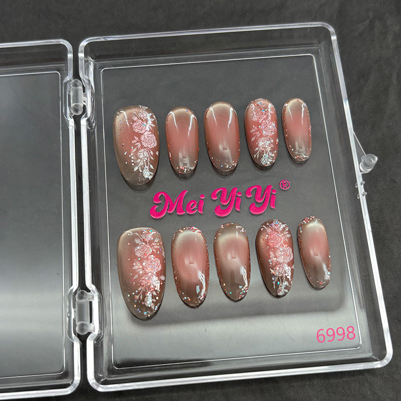 6998-MYY's designer original high-end design customized luxury hand-painted wearable nail art