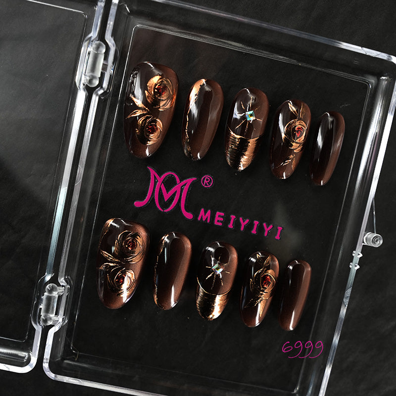 6999-MYY's designer original high-end design customized luxury hand-painted wearable nail art