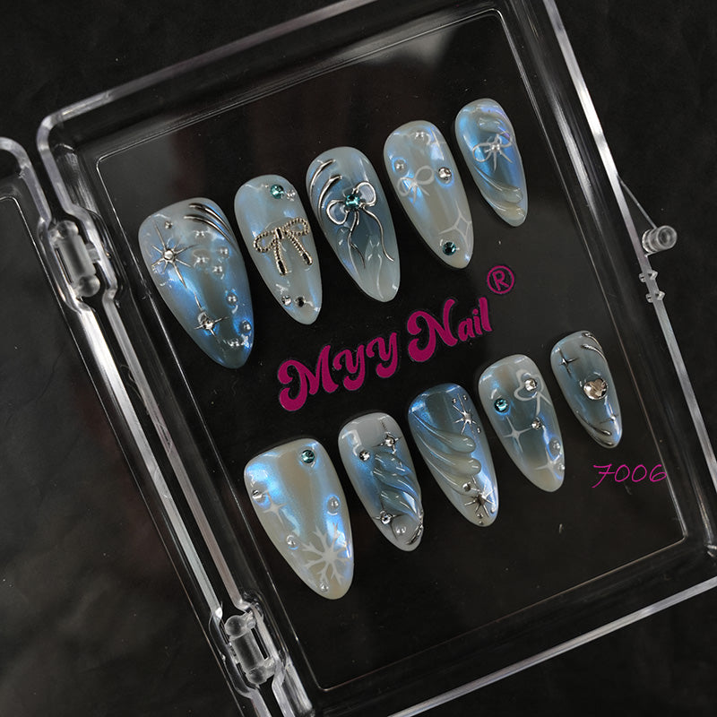 7006-MYY's designer original high-end design customized luxury hand-painted wearable nail art